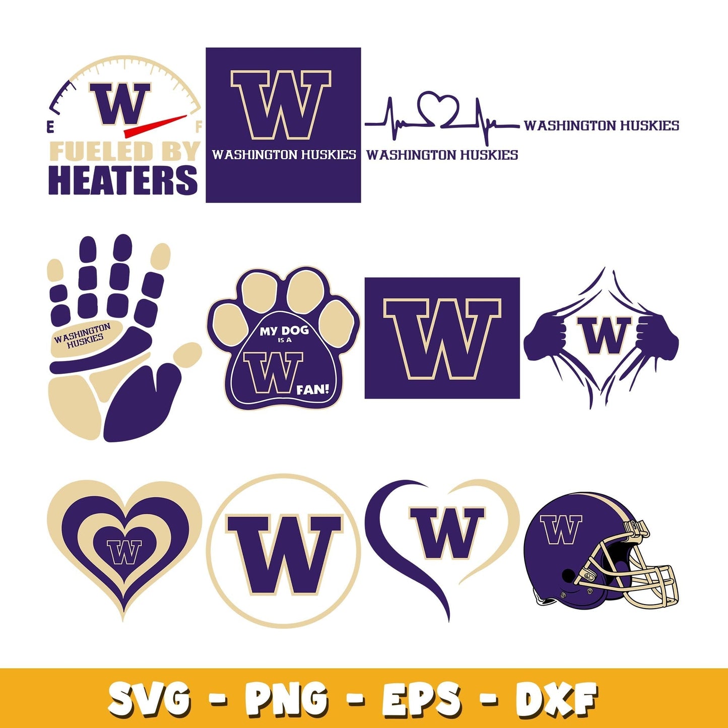 washington huskies Football  Bundle svg, washington huskies logo svg, ncaa svg