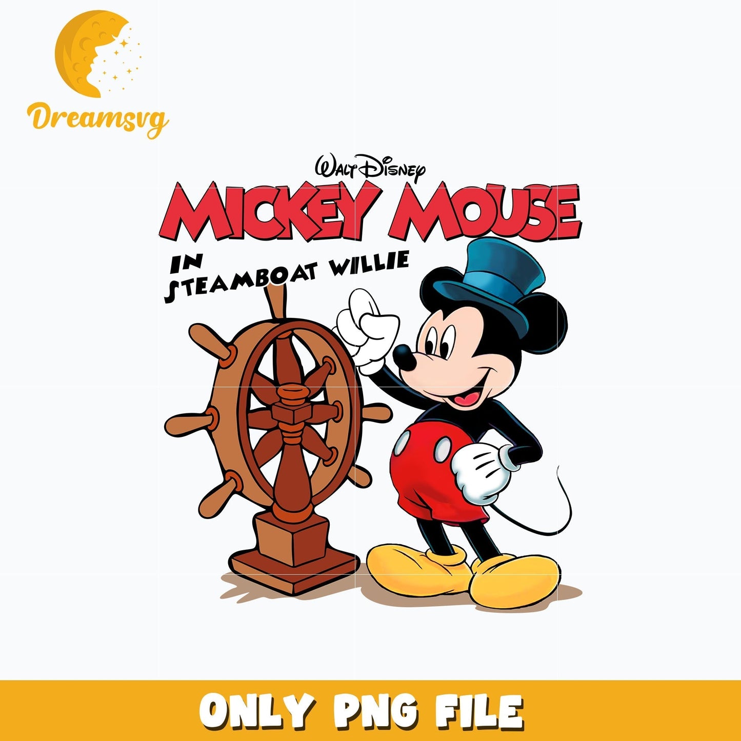 Mickey Mouse In Steamboat Willie design png