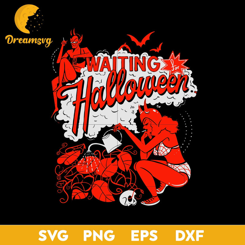 Waiting For Halloween svg, Halloween svg, png, dxf, eps digital file.