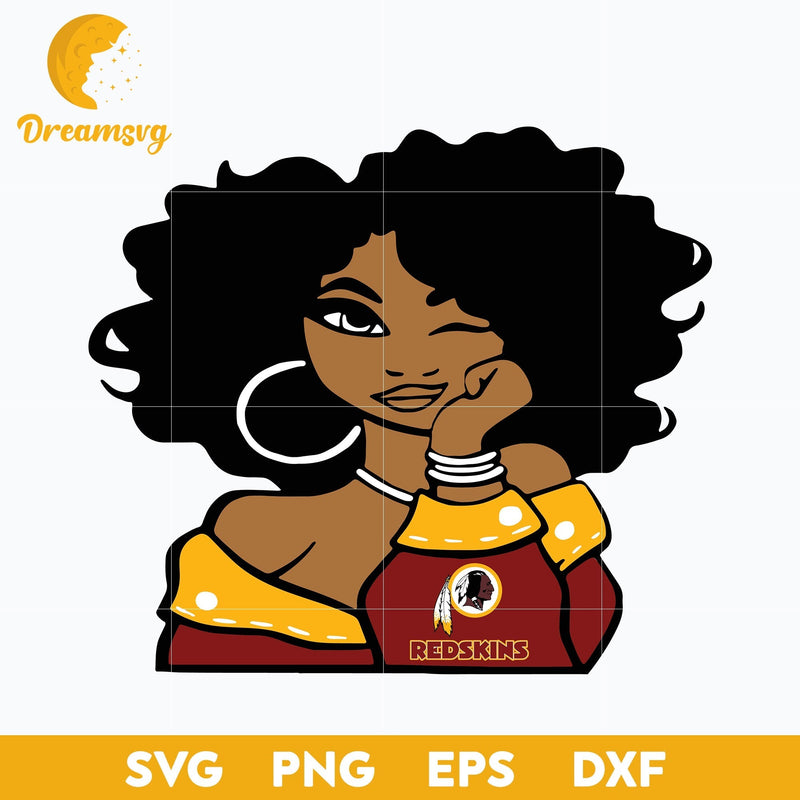 Washington Redskins Girl Nfl Svg, Washington Redskins Svg, Sport Svg, Nfl Svg, Png, Dxf, Eps Digital File.