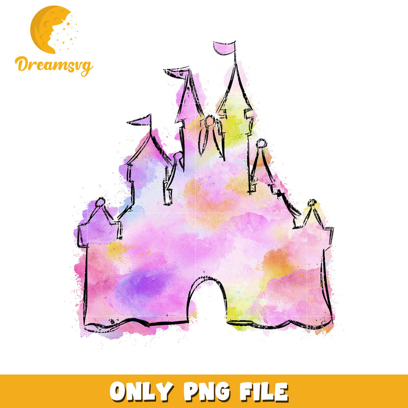 Watercolor Castle PNG Clipart for Crafts and Design