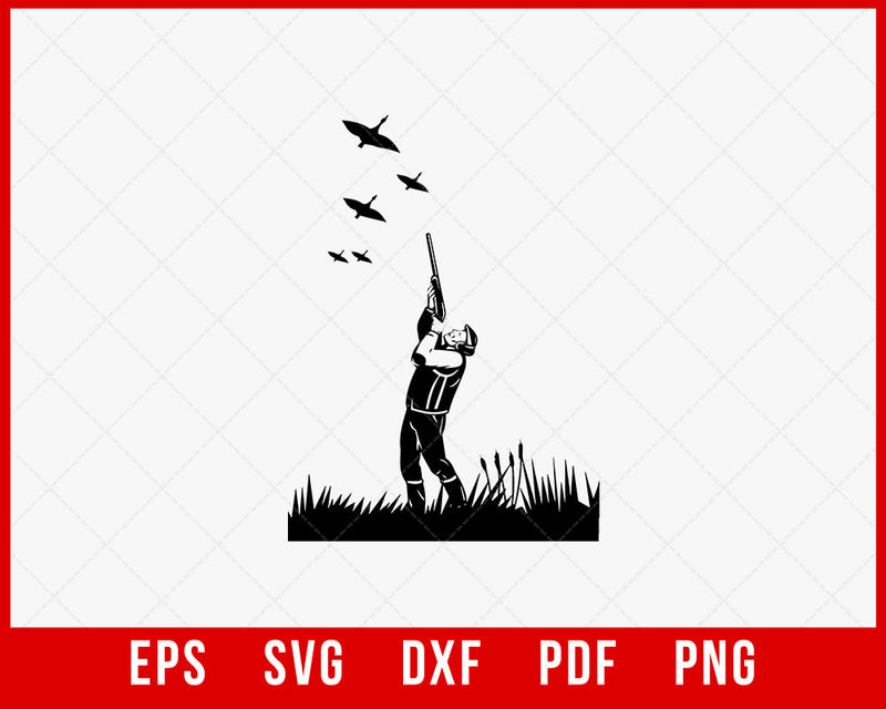 Waterfowl Hunting Silhouette Cameo SVG Cutting File Digital Download