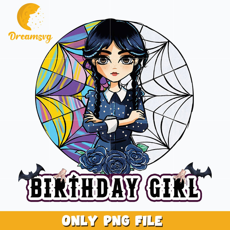 Wednesday Addams Happy Birthday png, png, digital download.