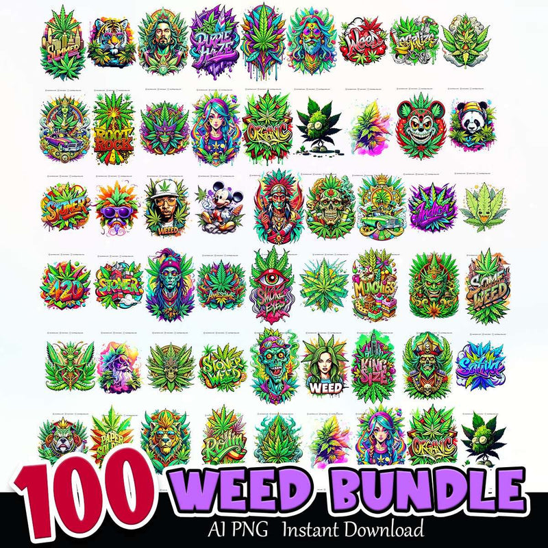 Weed AI PNG Bundle Instant Download