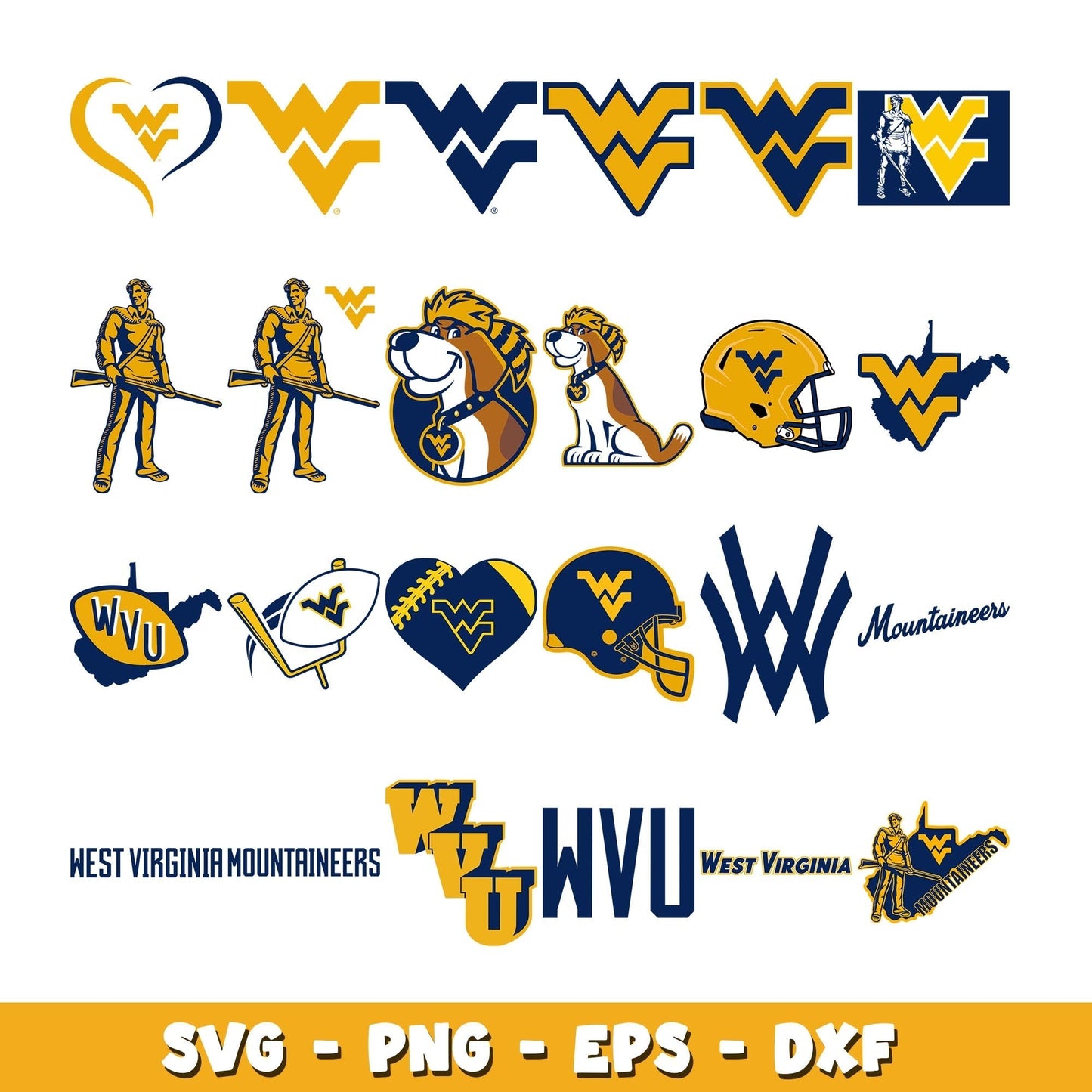 West Virginia logo Bundle svg, West Virginia logo svg, ncaa svg