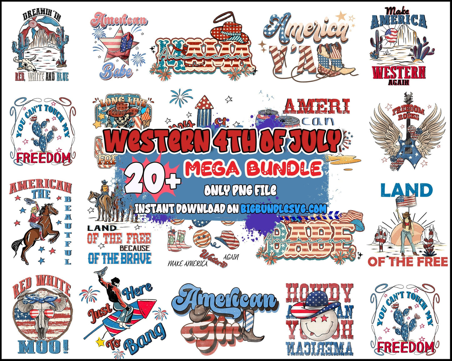 Western 4TH OF JULY - Digital Download