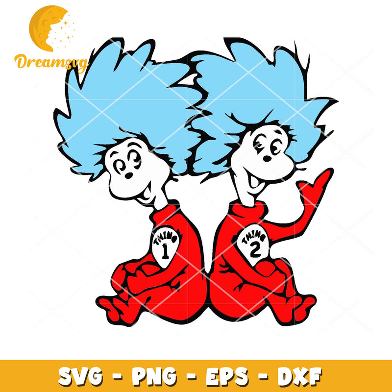 Whimsical Twin Characters SVG for Fun Crafting Projects