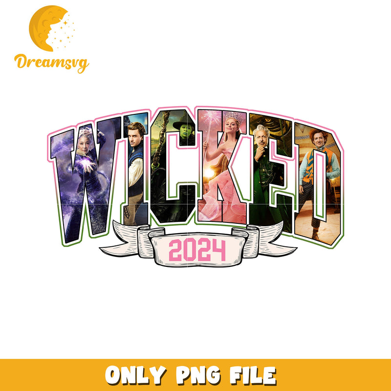 Wicked movie 2024 loogo design png, Wicked movie 2024 png