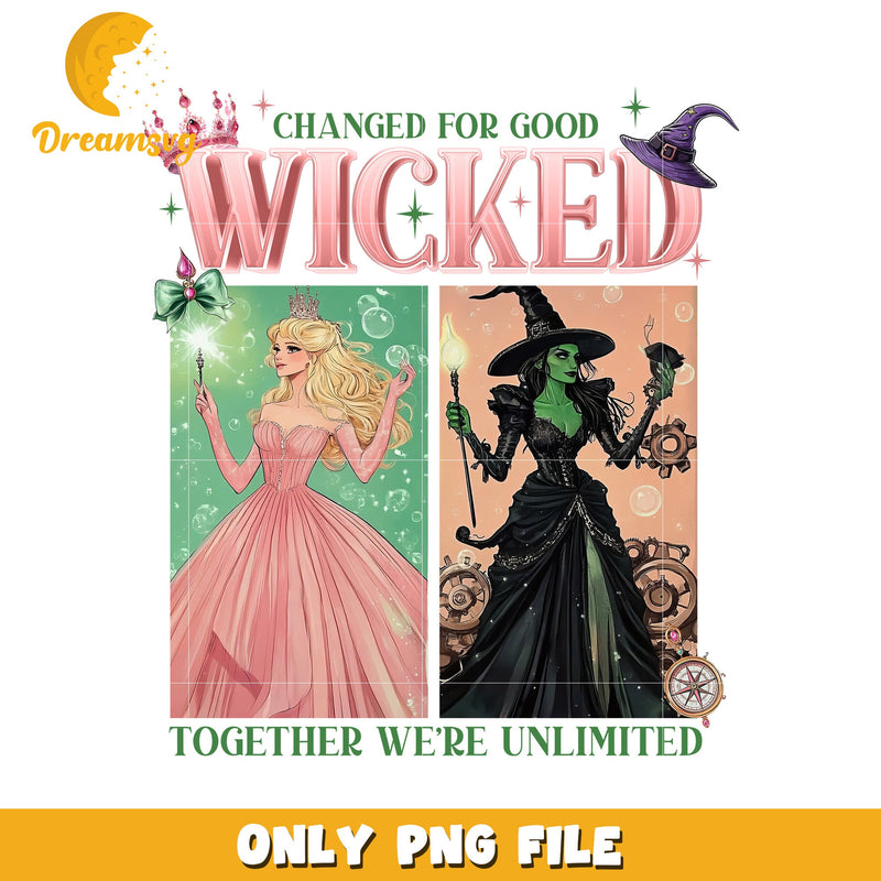 Wicked movie changed for good png, Wicked movie png, change for good png