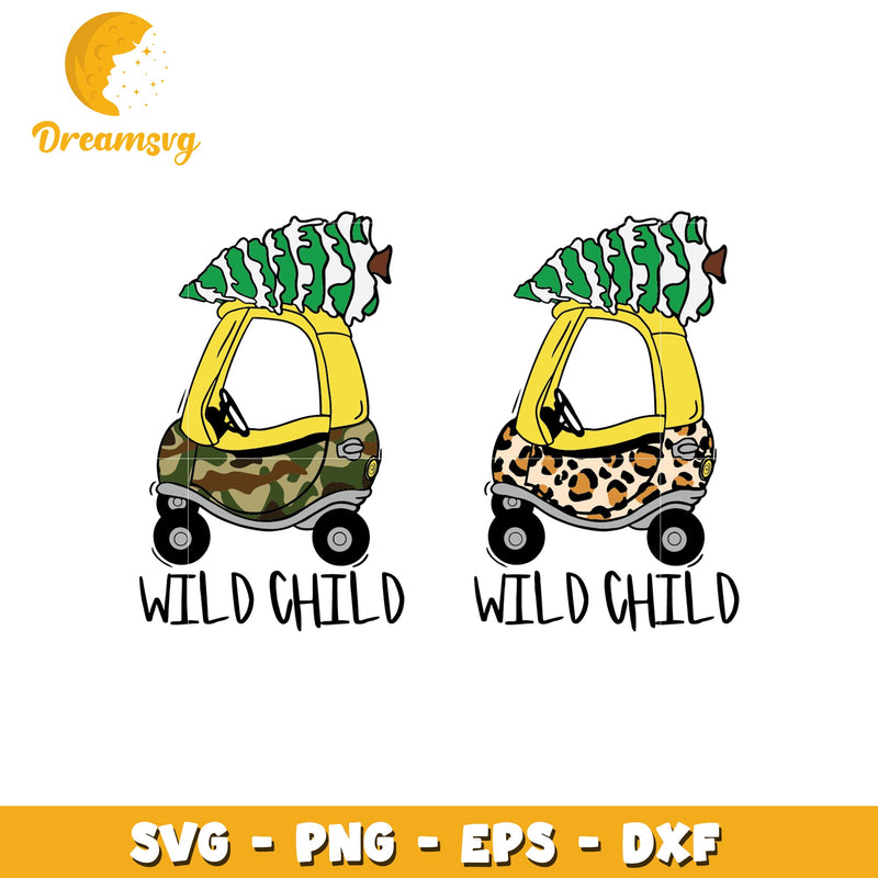 Wild child christmas car svg, stole christmas tree svg