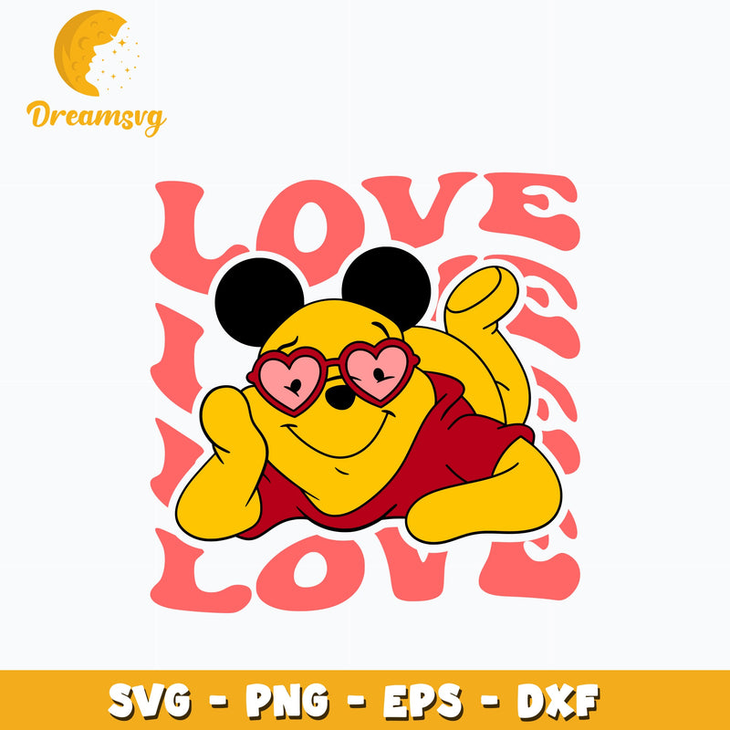 Winnie Pooh Love Svg