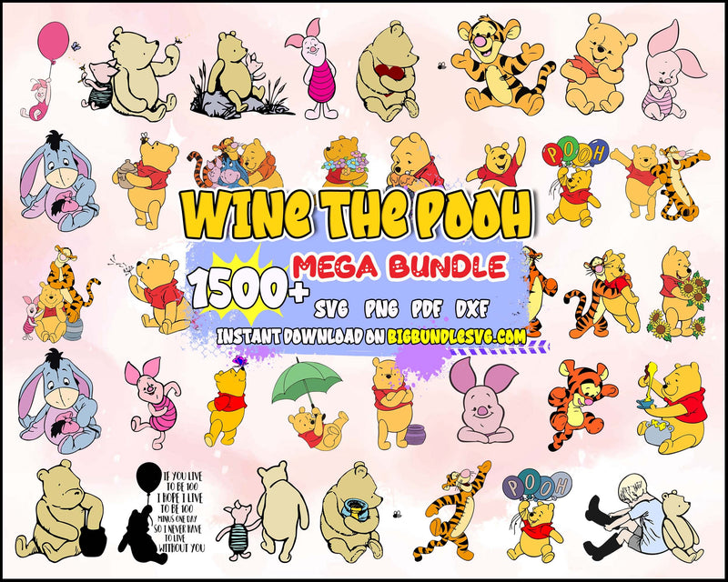 1500+ Winnie The Pooh Svg Mega Bundle 2.0, Pooh Svg