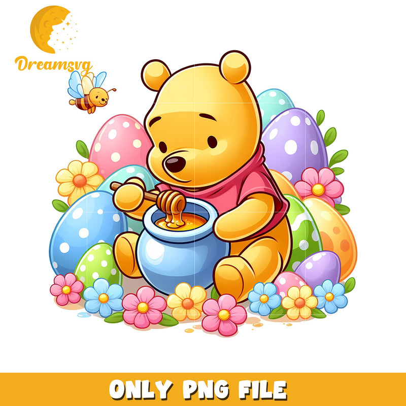 Winnie the pooh character easter eggs png, easter eggs png, disney png