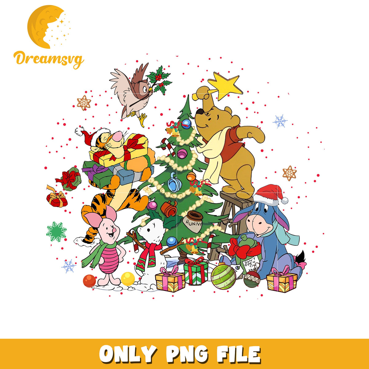 Winnie the pooh png, mickey mouse png, christmas png
