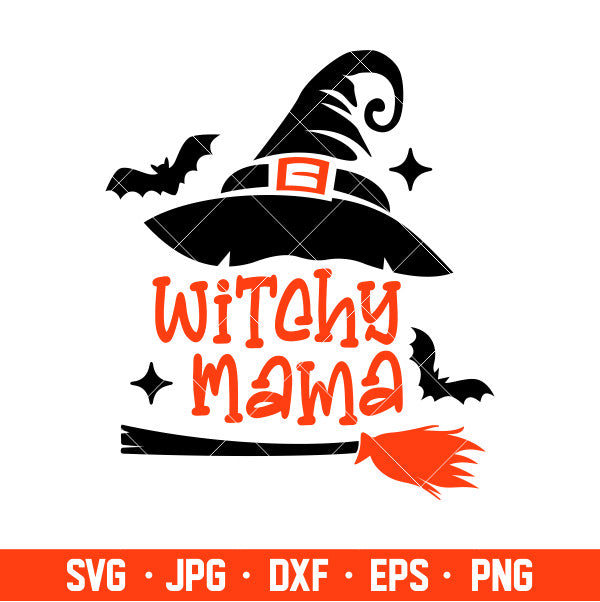 Witchy Mama Svg, Witch Svg, Halloween Svg, Cricut, Silhouette Cut File