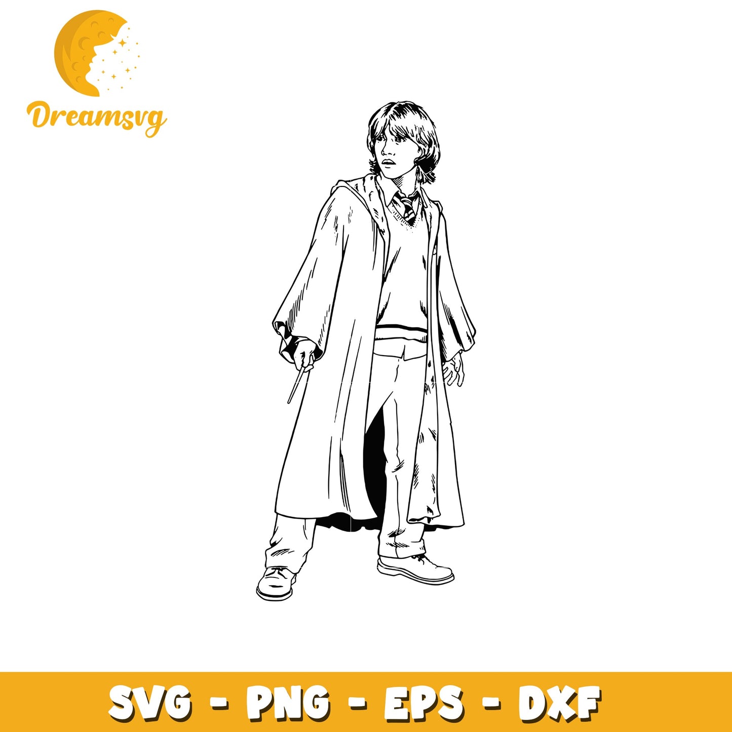 Wizard Character SVG Clipart for Crafting and Design Use