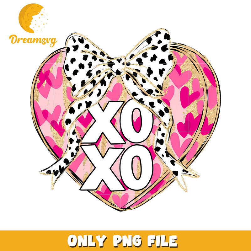 XOXO Heart PNG Valentines Day Design