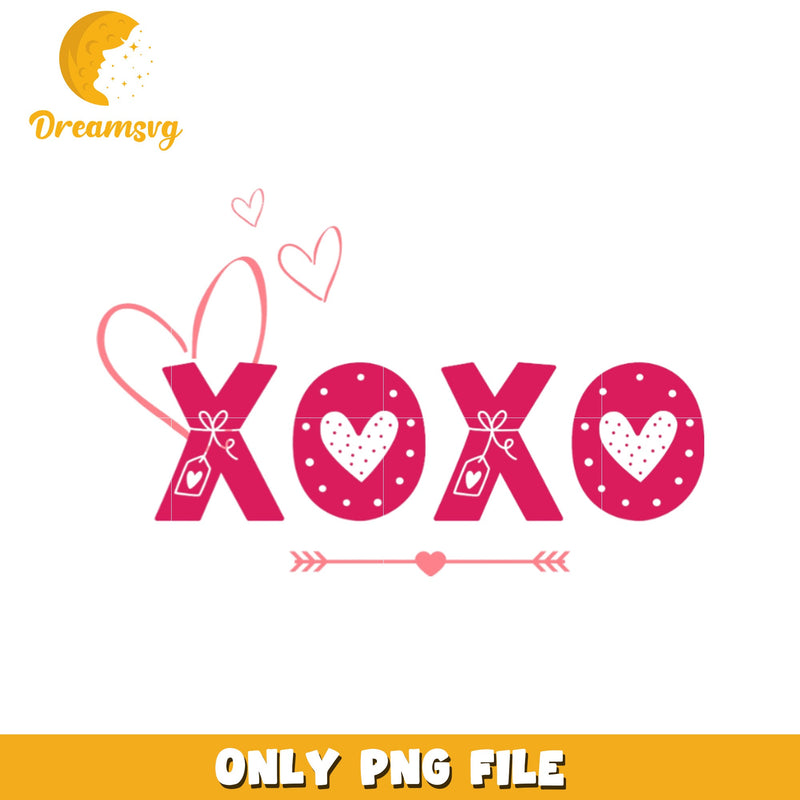 XOXO PNG Valentines Clipart