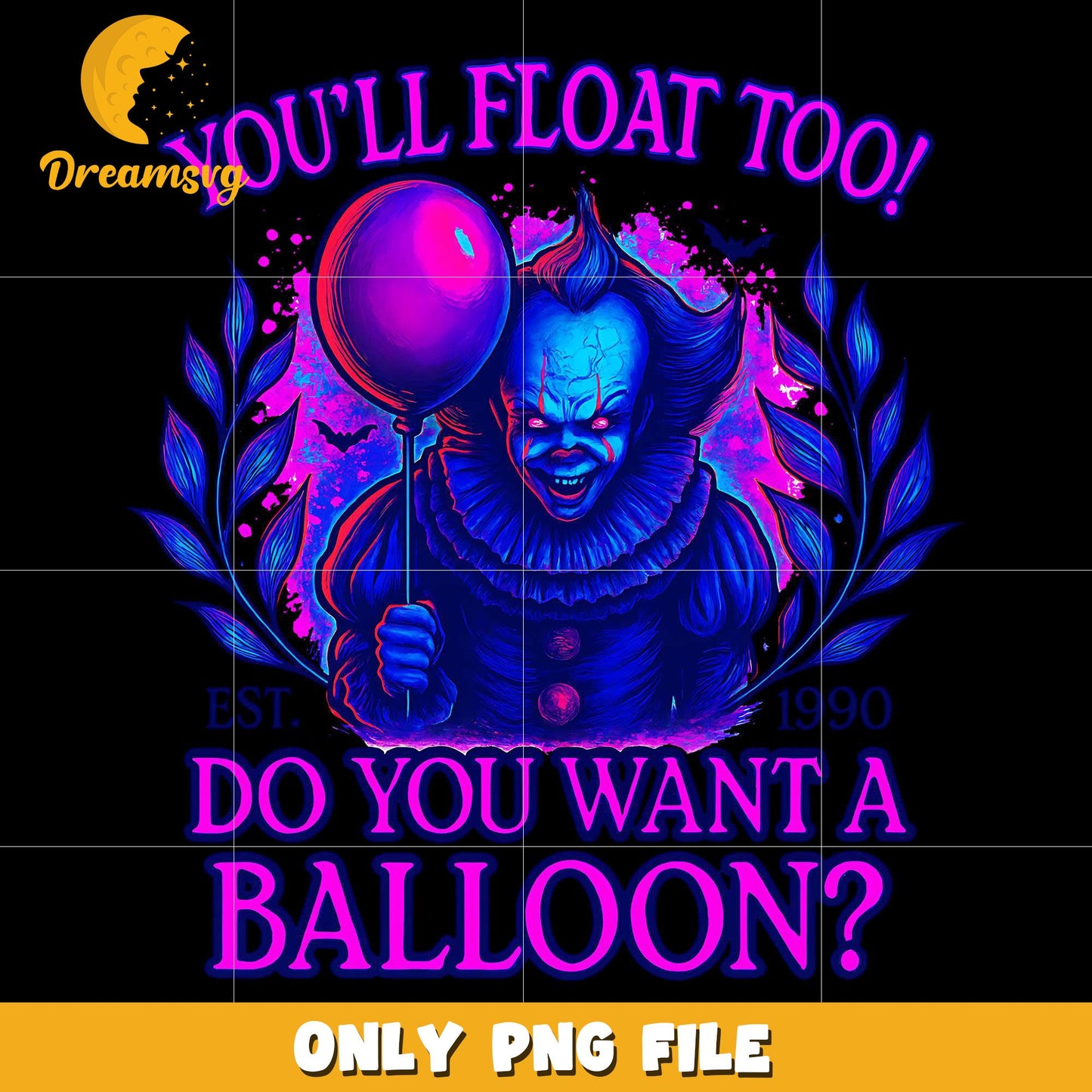 You'll float too png, halloween pumpkin png, spooky halloween png