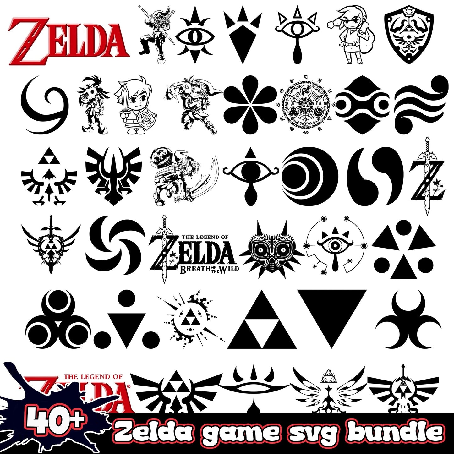 Zelda Game Bundle 39+ SVG