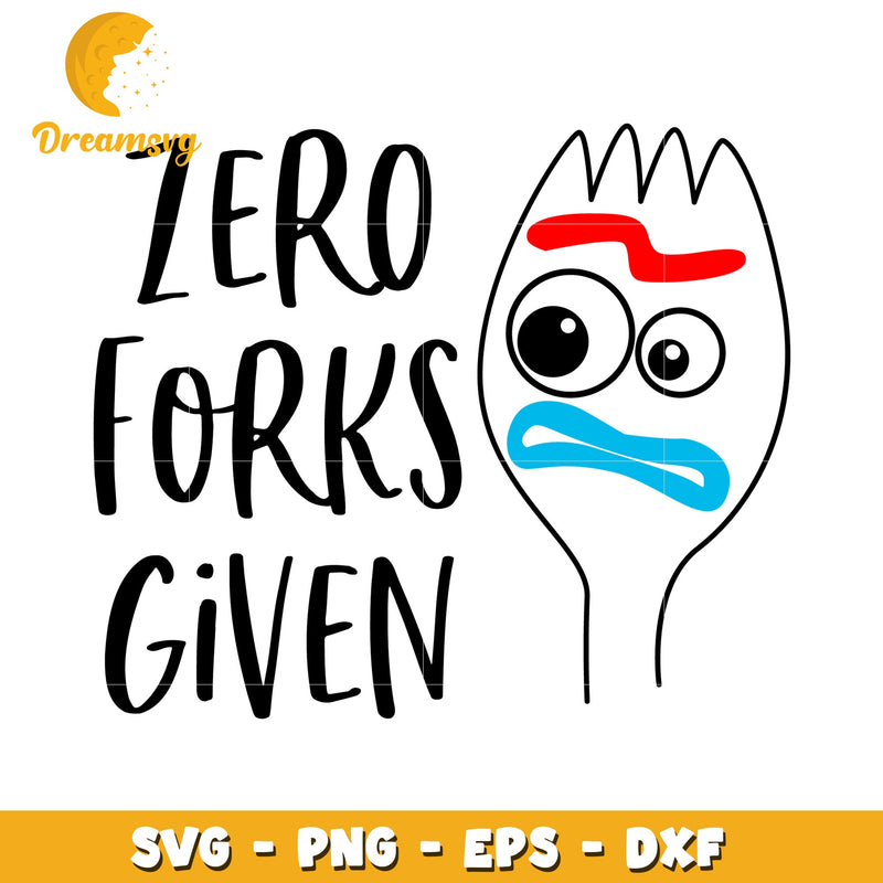 Zero Forks Given SVG PNG EPS DXF