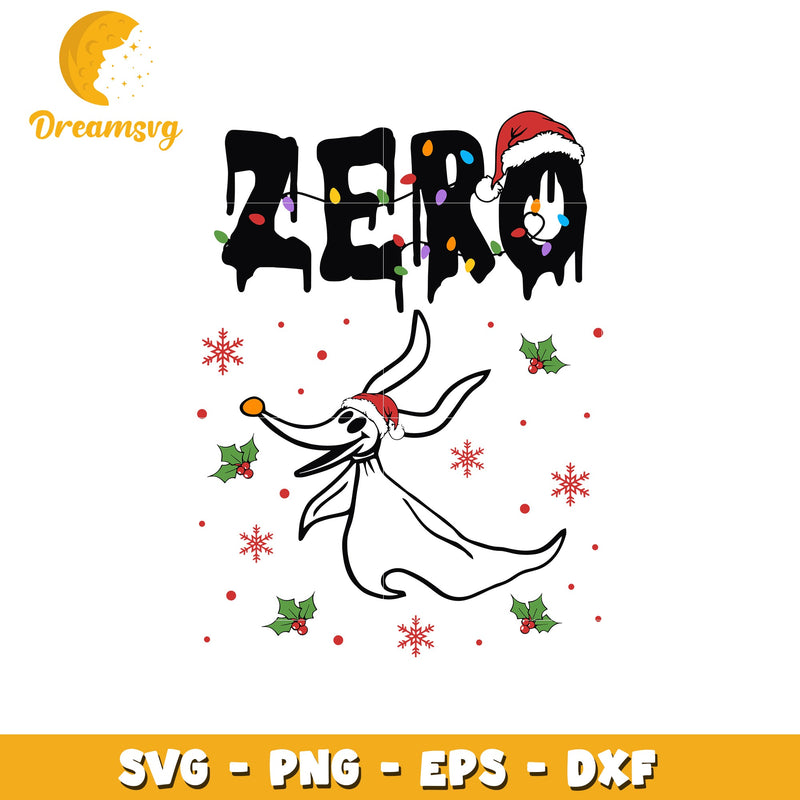 Zero santa nightmare before christmas svg, horror movie svg