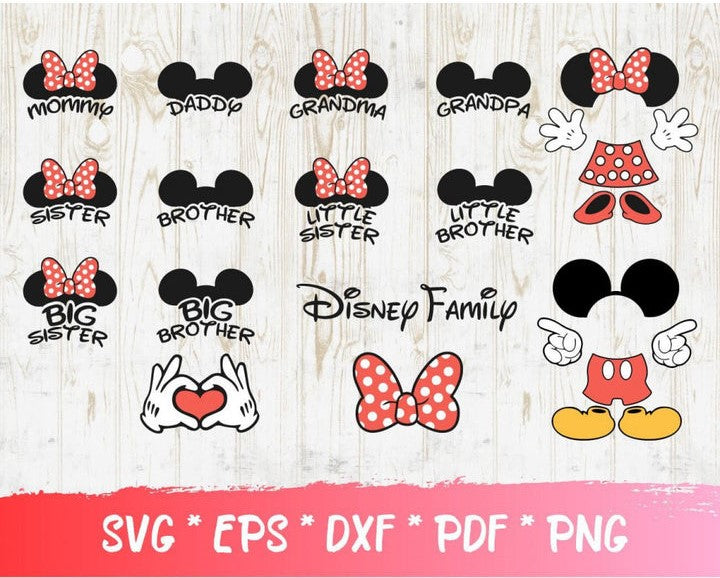 Disney Clipart Bundle, PNG & SVG Cut Files for Cricut / Silhouette