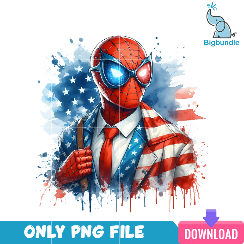 Spiderman American 4th Of July PNG