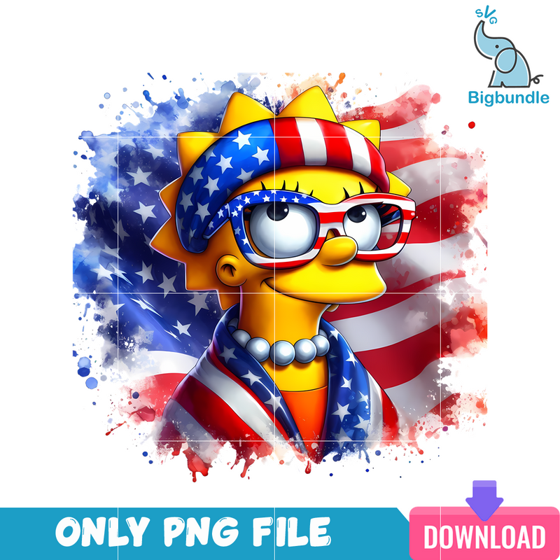 Lisa American 4th Of July PNG