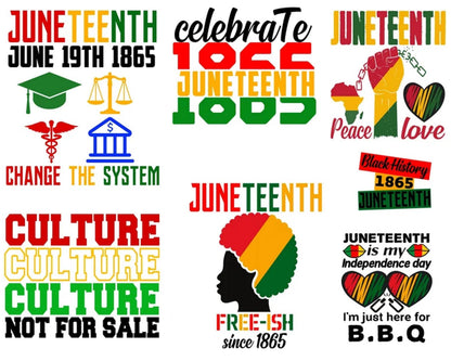JUNETEENTH SVG BUNDLE, Black History Svg, Freeish Juneteenth Svg, Freedom Day Svg, Black Woman Gifts Svg, Afro Woman Svg, Svg Cricut, Png