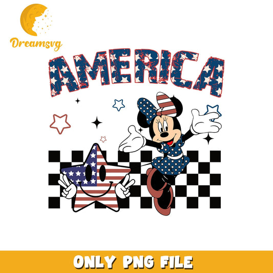 4th of July America minnie mouse png