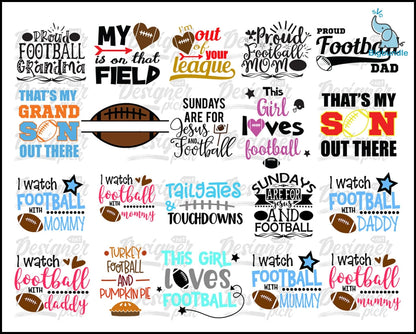 American Football Svg Bundle - Digital download