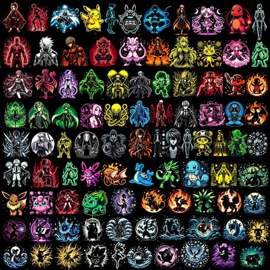 Anime neon bundle png new version 2024