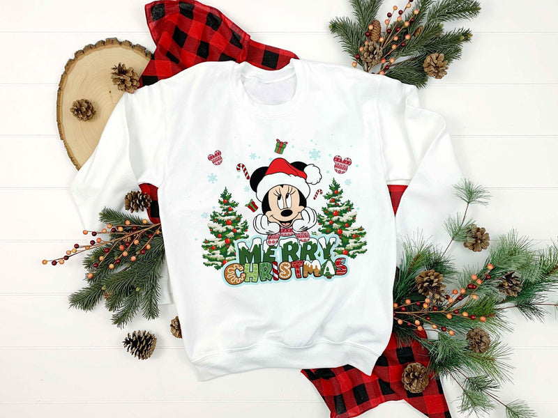 Minnie Mouse Christmas PNG, Disney Christmas PNG, Christmas PNG File.