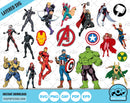 Marvel Avengers clipart set, Avengers svg cut files for Cricut / Silhouette, Avengers png