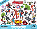 Marvel Avengers BIG BUNDLE 500 files, Avengers svg cut files for Cricut / Silhouette, Avengers png