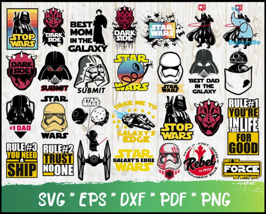 Baby yoda svg bundle 600+ svg, png, dxf, pdf