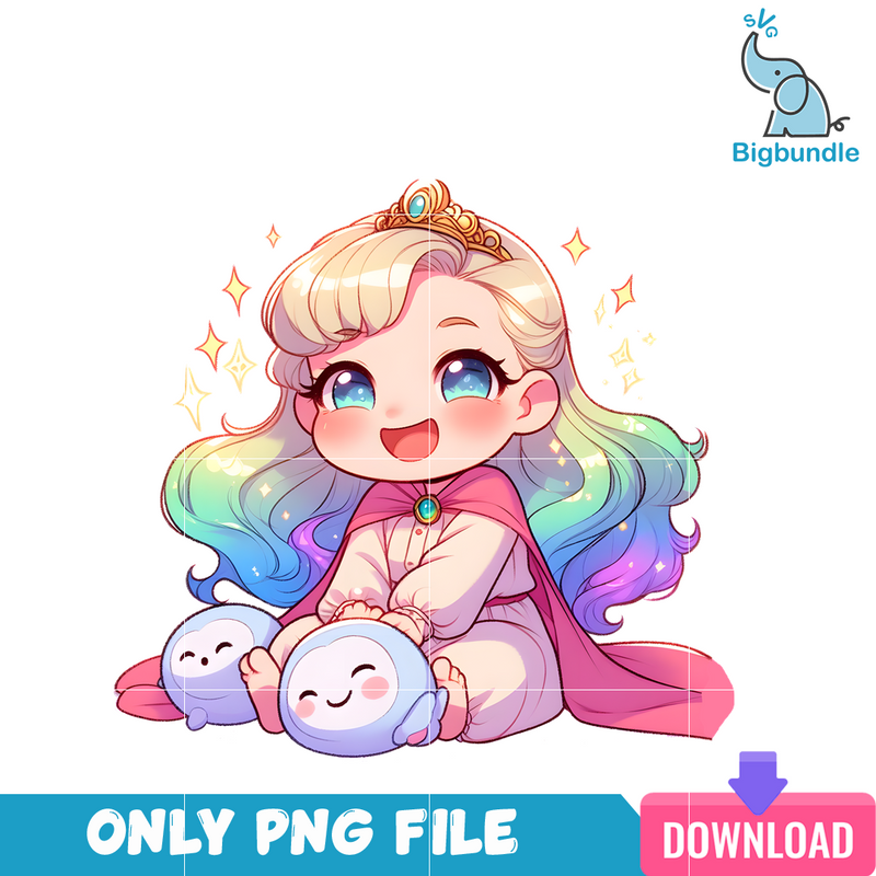 Pretty Disney Princess Chibi PNG