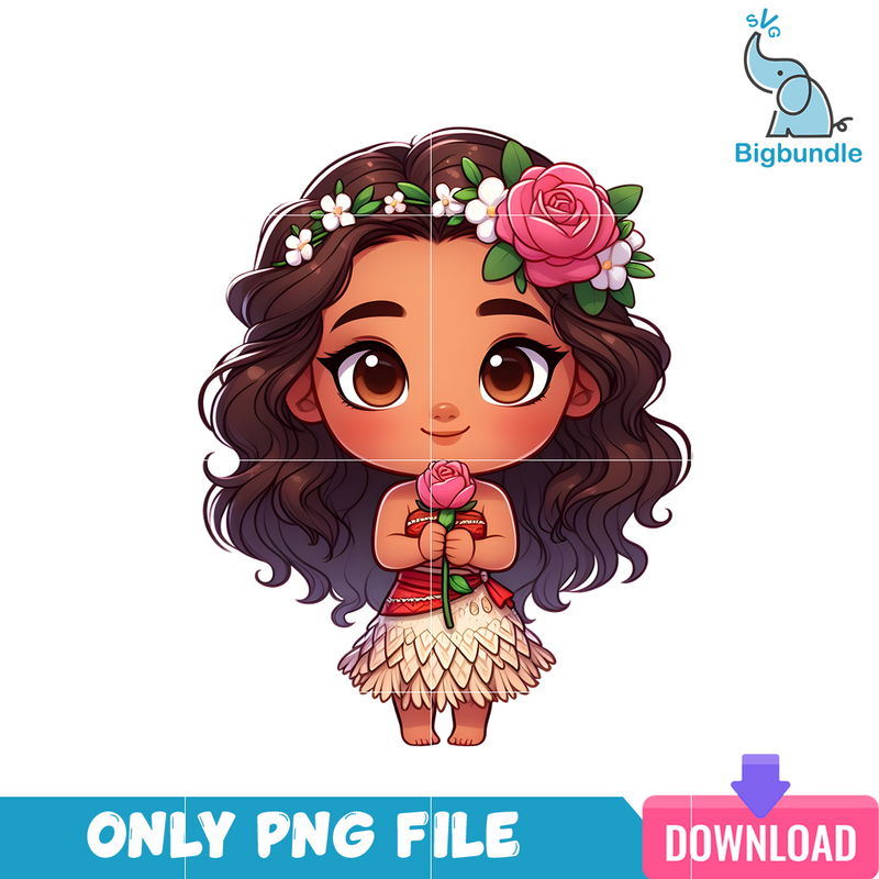 Moana Disney Princess Chibi PNG