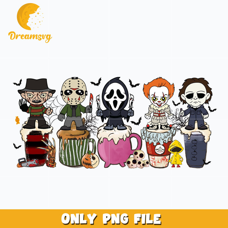 Baby horror characters halloween png, Halloween png, Digital download.