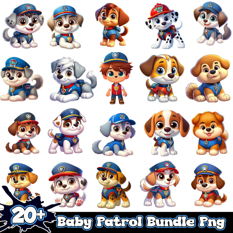 Baby paw patrol png bundle