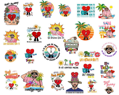 Bad Bunny Bundle PNG , Bundle bad bunny - Digital download
