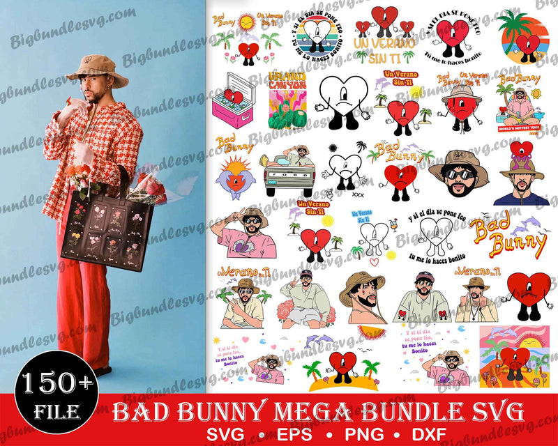 2000+ Bad Bunny, Bad Bunny digital designs, Bad Bunny svg, png, eps, dxf, Digital download.