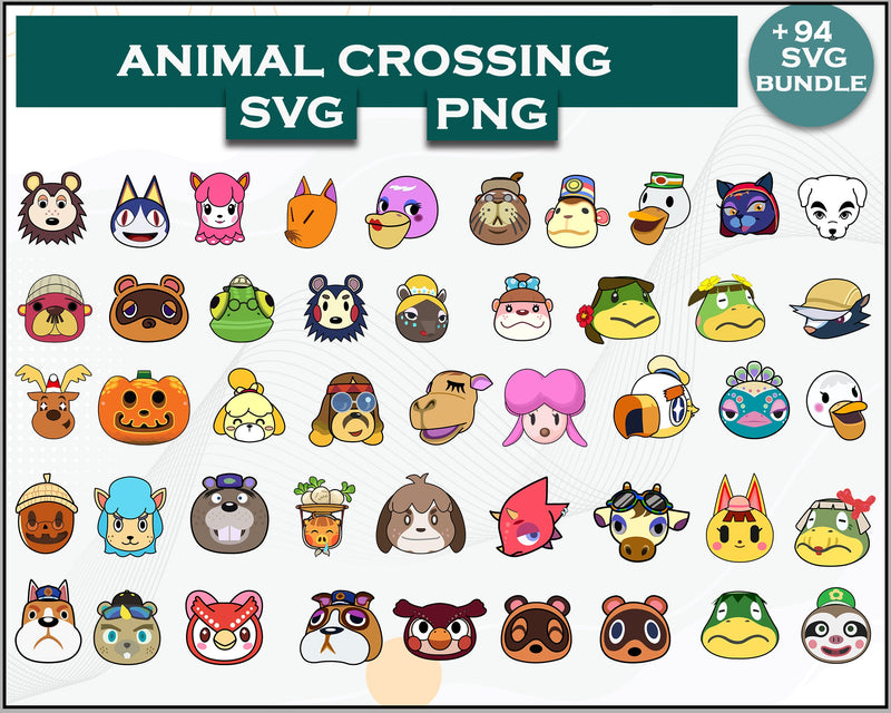 94+ Animals SVG Bundle, Animal Crossing Svg Bundle, Animal Crossing Svg, Cartoon svg, png, dxf, eps digital file