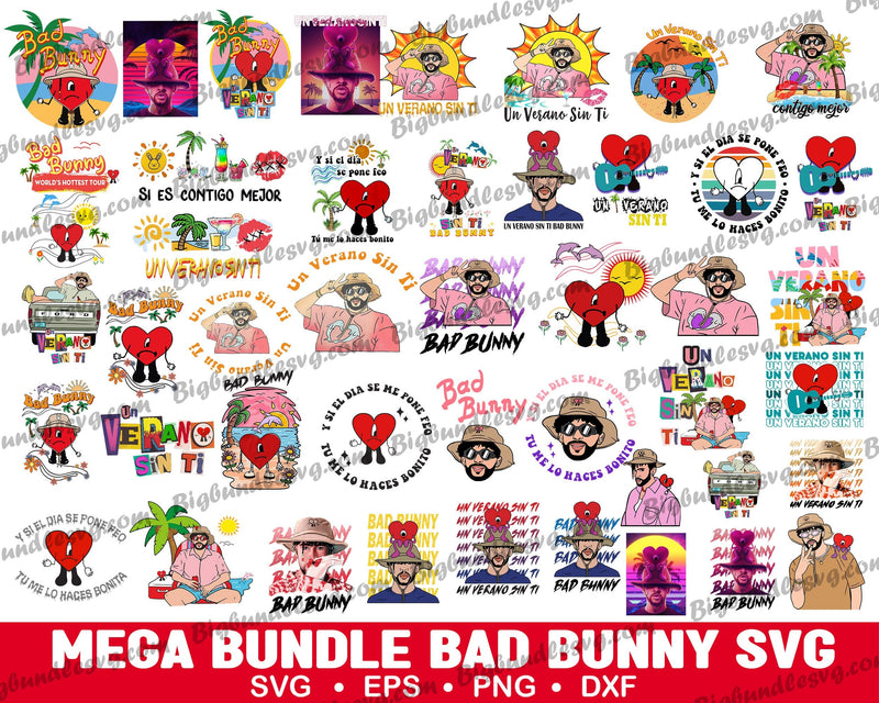 980+ Bad Bunny SVG, Bundle bad bunny layered svg