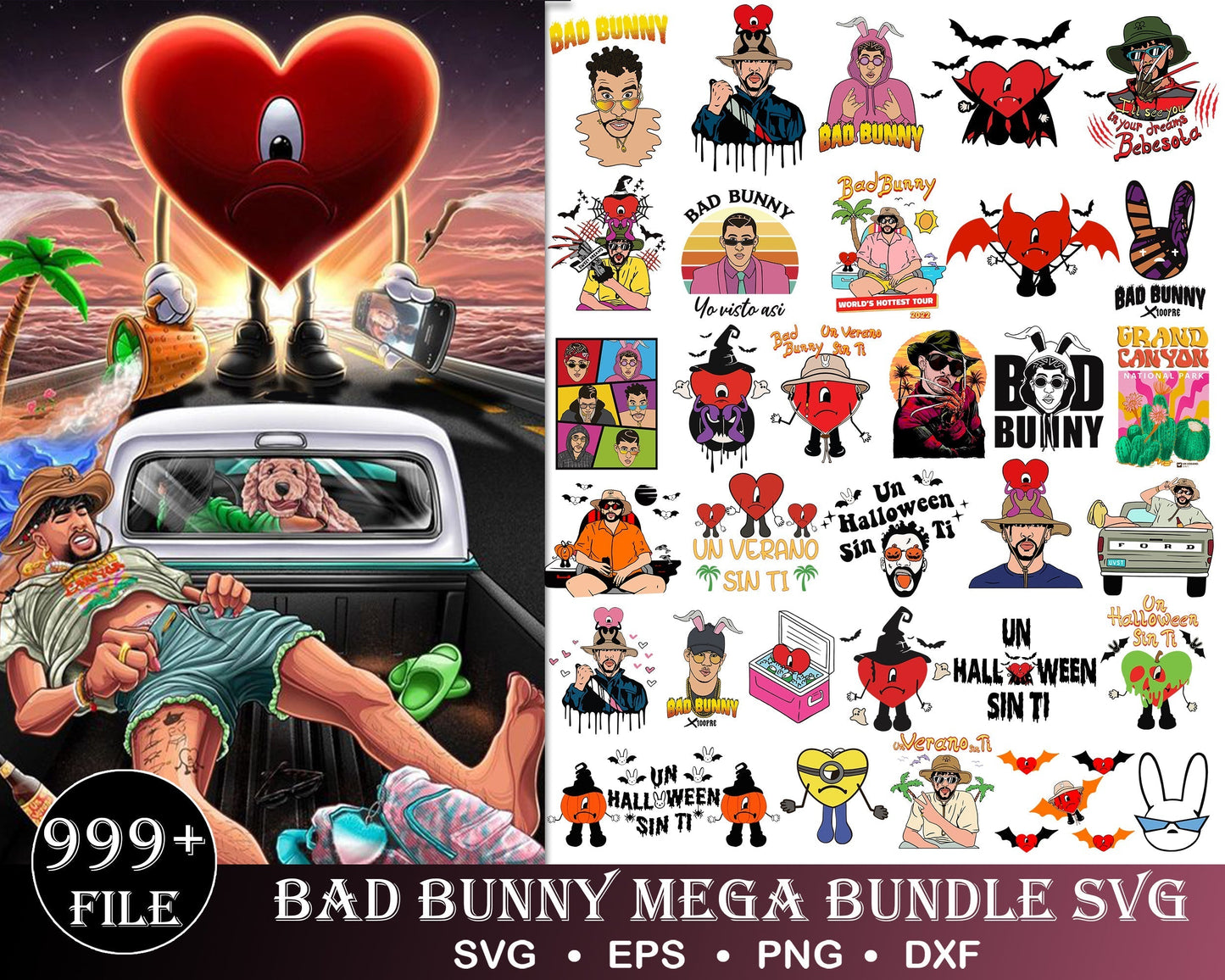 999+ Bad Bunny 4 formats, Bad Bunny SVG, Bad Bunny svg, png, eps, dxf, Digital  download.