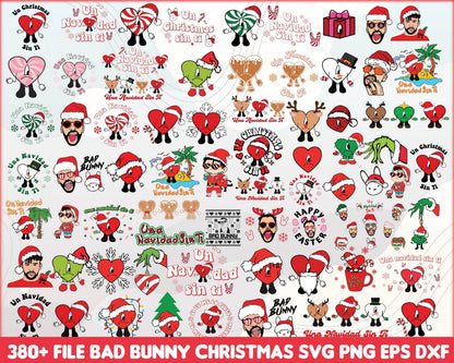 435+ Christmas Bad Bunny, Xmas 2022 Bad Bunny digital designs, Bad Bunny svg, png, eps, dxf, Digital download.