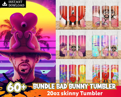 Bad Bunny 20 oz skinny tumbler | Un verano sin ti | Tumbler | Mug | Gift | Cute Tumbler | 20 oz | Despues de la playa