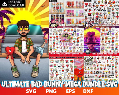 Ultimate Bad Bunny SVG, Bad Bunny svg, png, eps, dxf, Digital download.