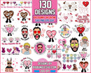 Version 2 - 130+ Bad bunny Valentines bundle, Valentine SVG PNG, eps dxf Design - Digital Download